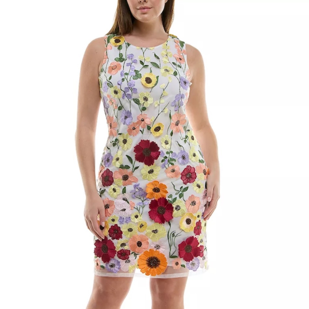 Nicole Miller | 3D Floral Tank flowers Dress - taylor swift inspired - Picture 3 of 6